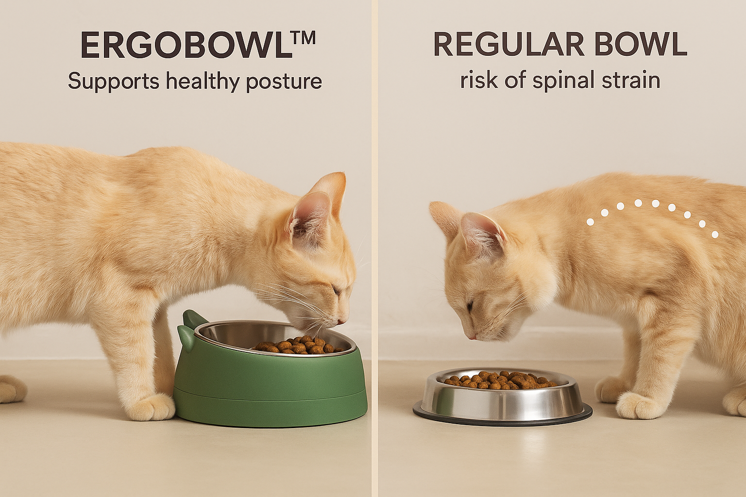 ErgoBowl™ Premium Tilted Cat Bowl