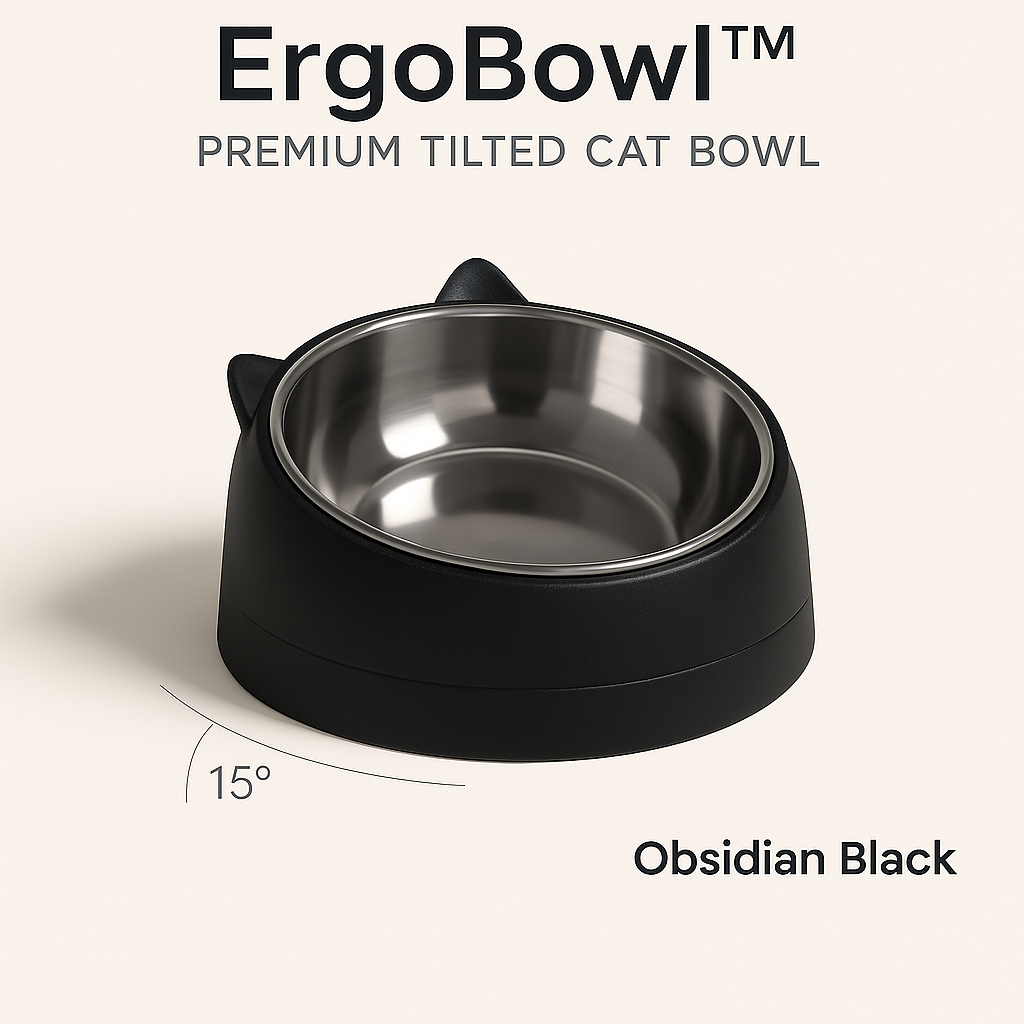 ErgoBowl™ Premium Tilted Cat Bowl