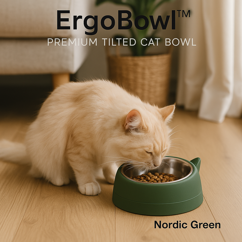 ErgoBowl™ Premium Tilted Cat Bowl