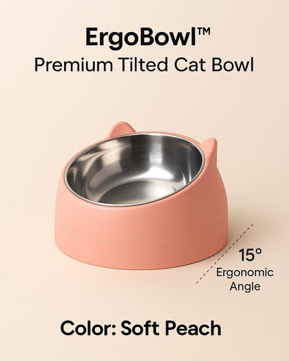 ErgoBowl™ Premium Tilted Cat Bowl
