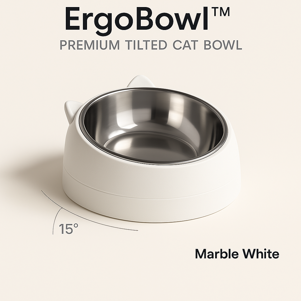 ErgoBowl™ Premium Tilted Cat Bowl