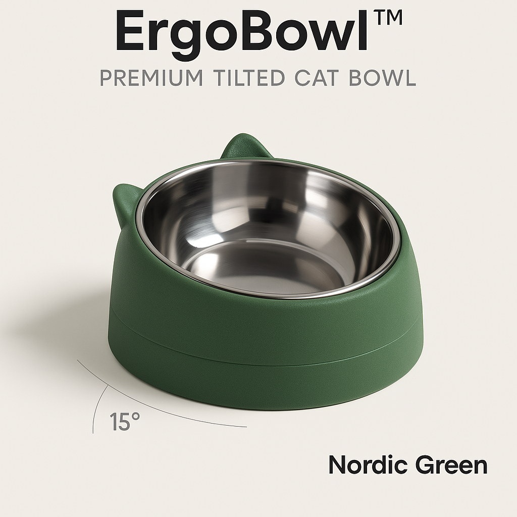 ErgoBowl™ Premium Tilted Cat Bowl
