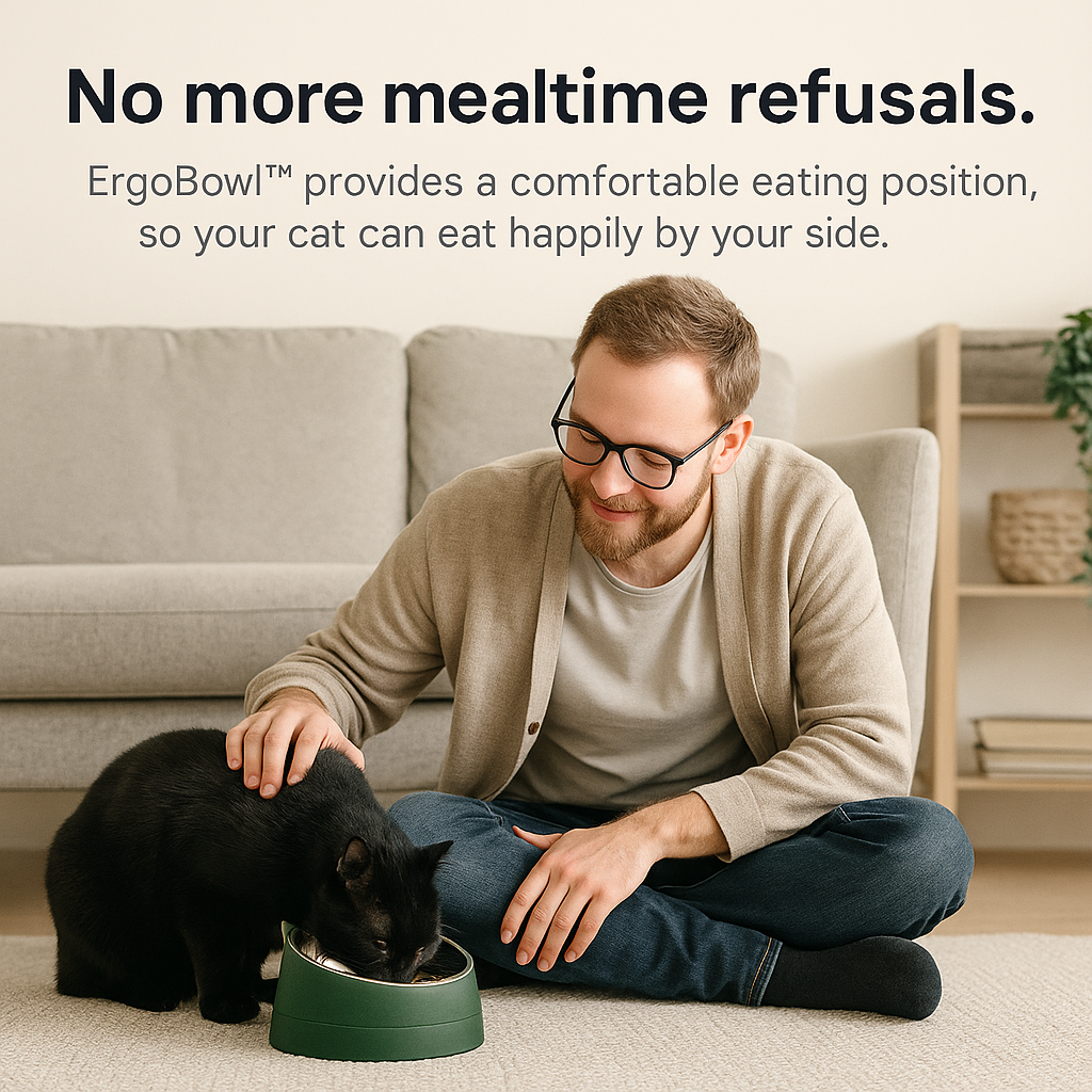 ErgoBowl™ Premium Tilted Cat Bowl